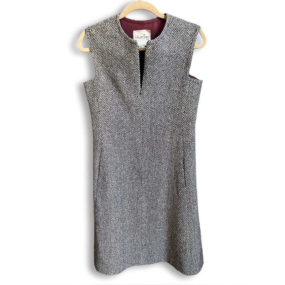 Vintage 1960s Tweed Shift Dress | S/M